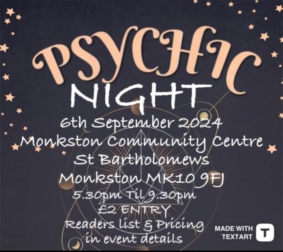 Psychic Night Monkston Community Centre, Pegasus MBS Psychic Fayres