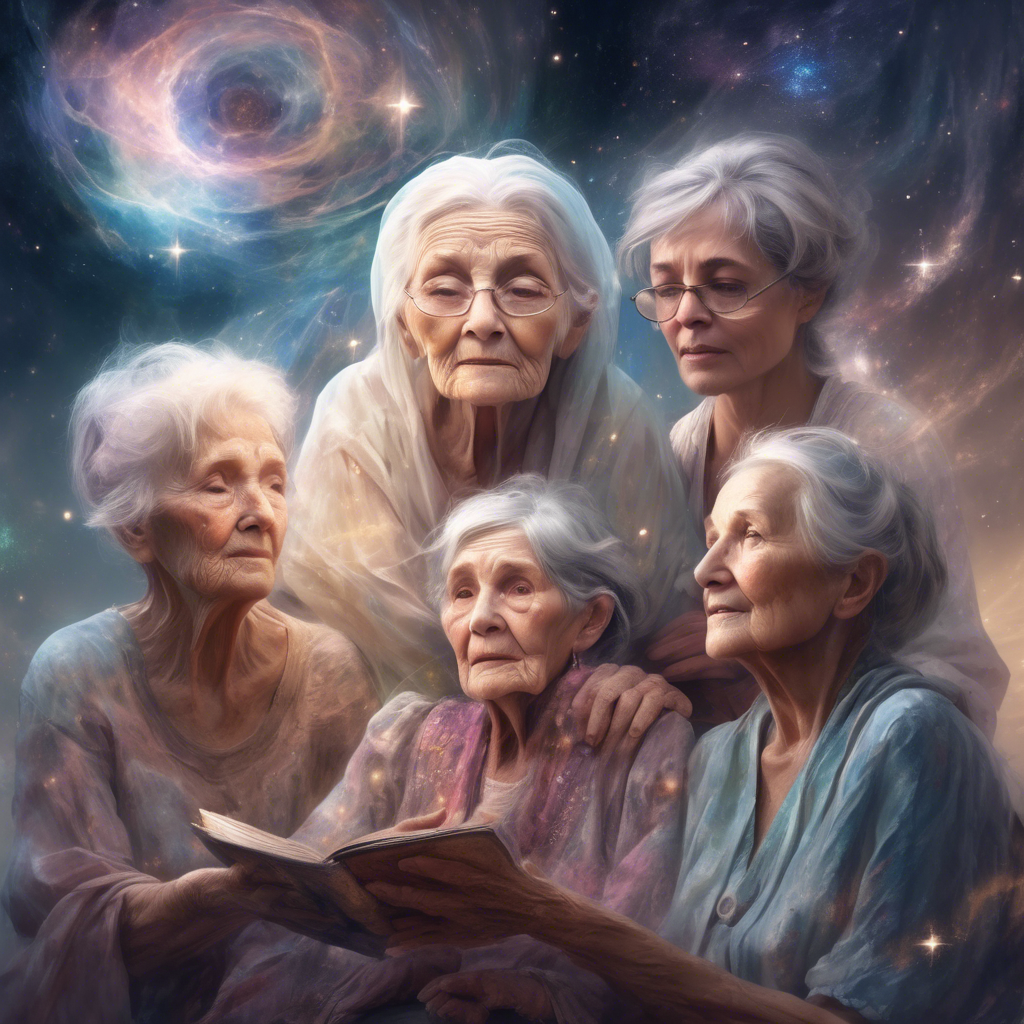 Old lady with Alzheimer’s with her family