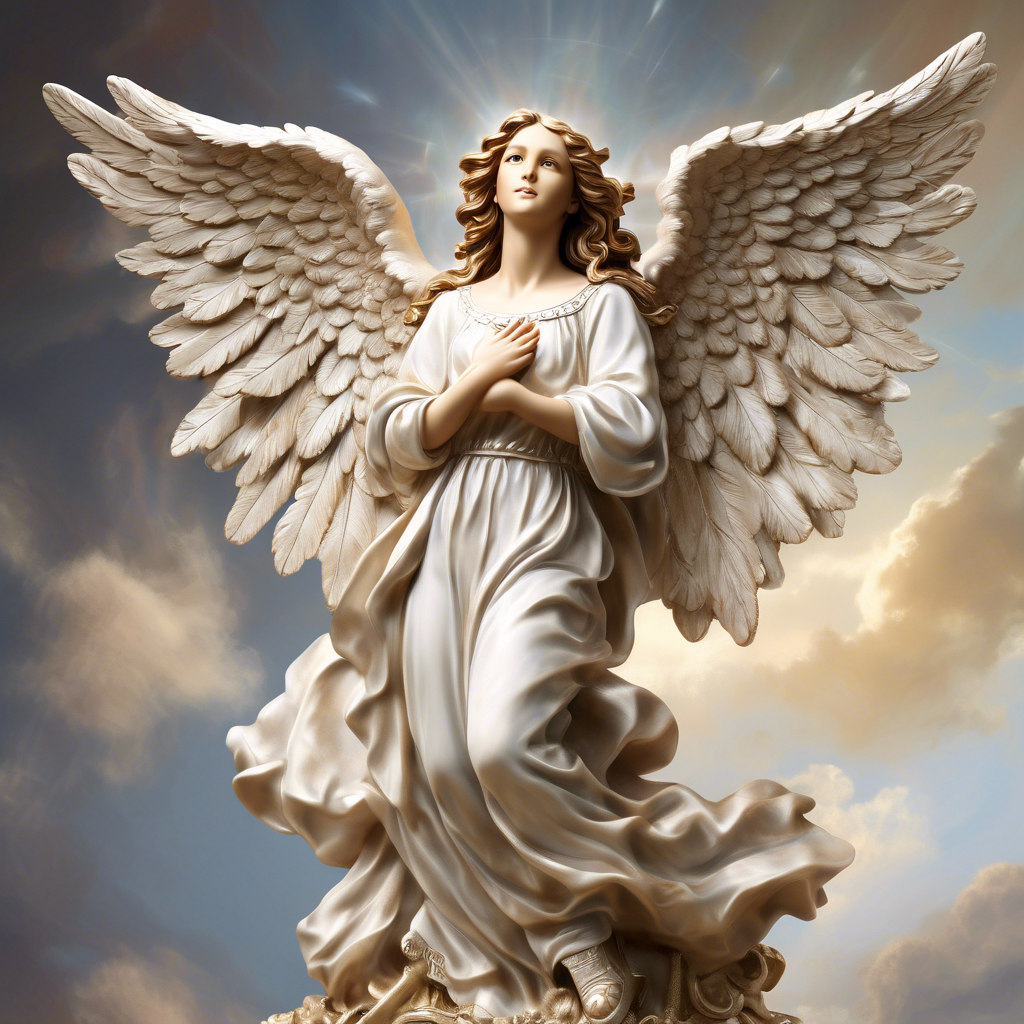 Guardian angel In the clouds