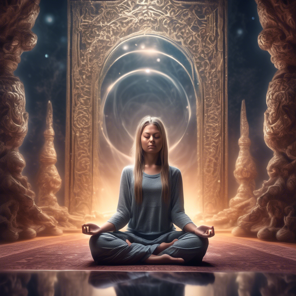 Lady meditating to connect to her spirit guides