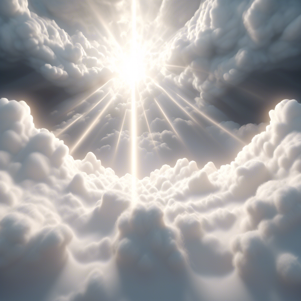 Spiritual energy breaking through the clouds