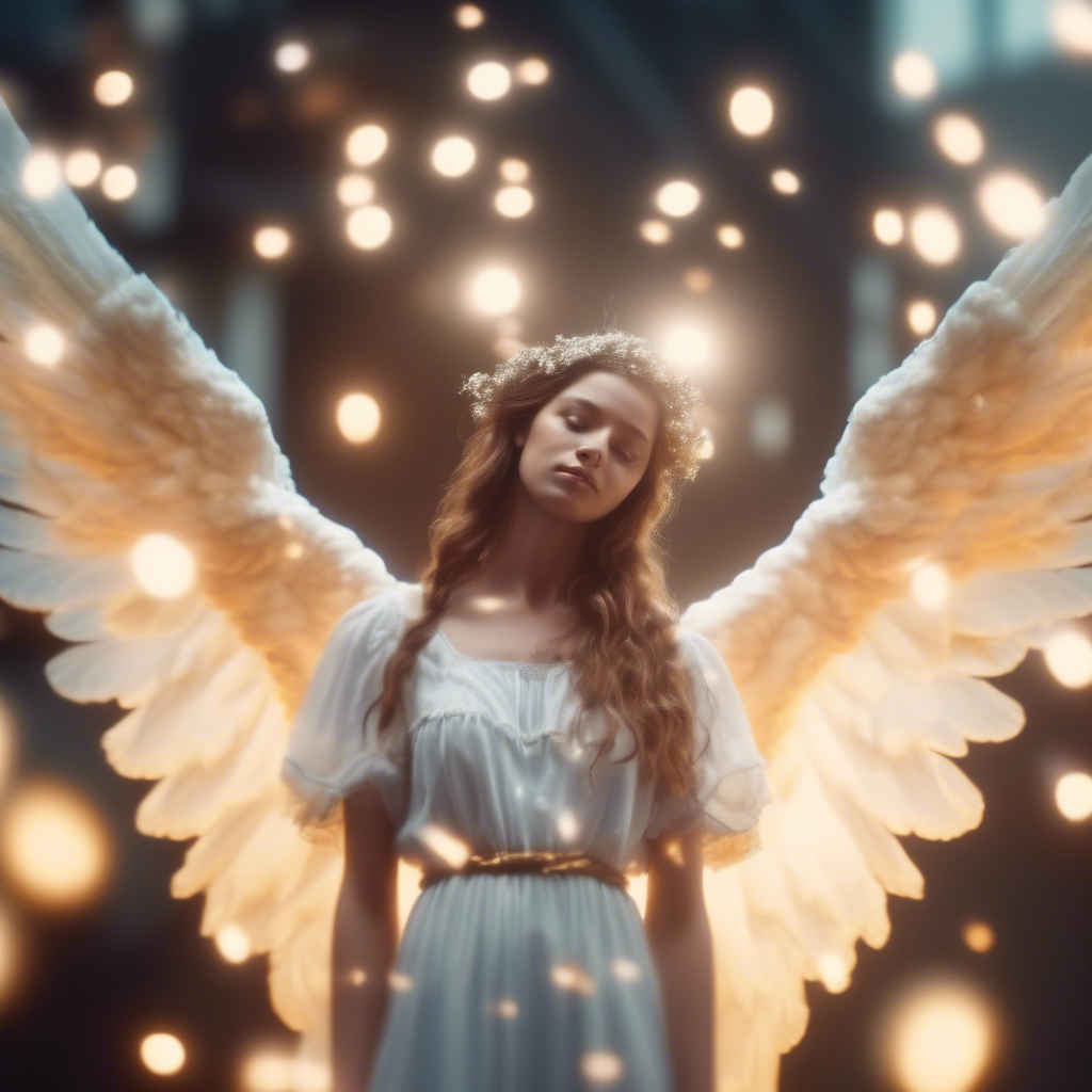 Spiritual angel in heaven