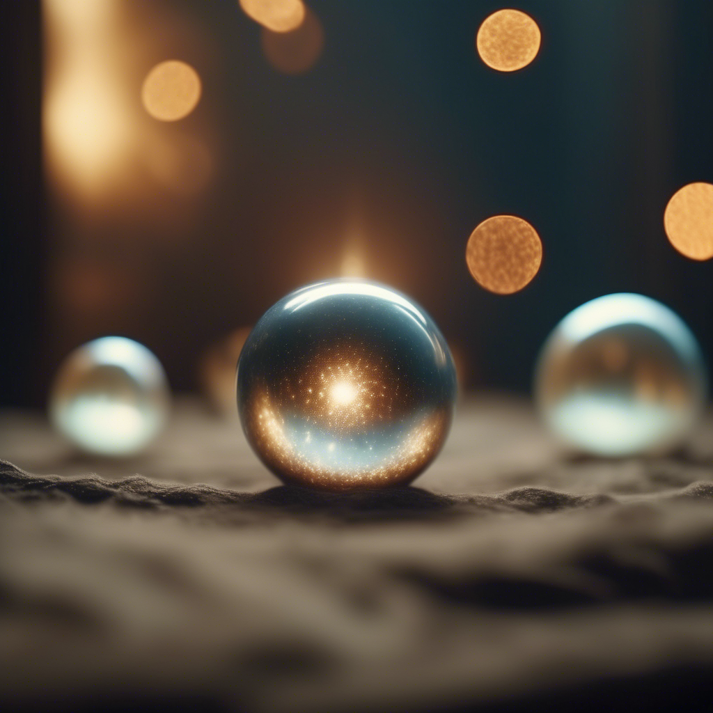 Spiritual orbs floating in the air