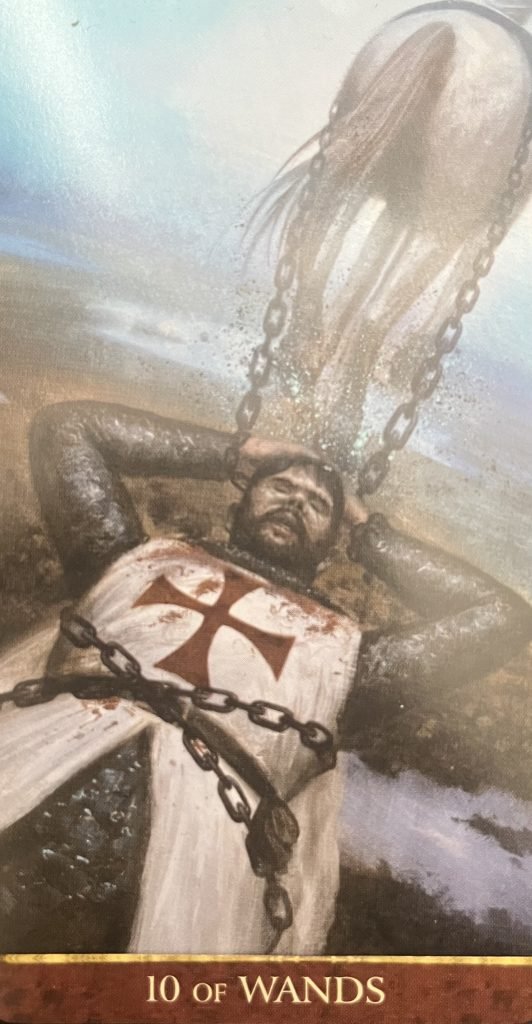 Ten of Wands Knights Templar Tarot