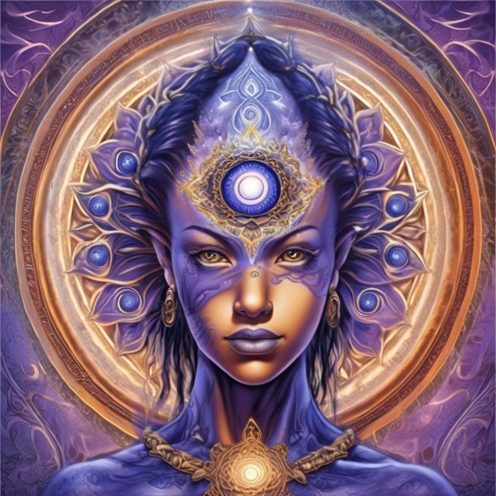Indigo coloured third eye, Clairvoyance