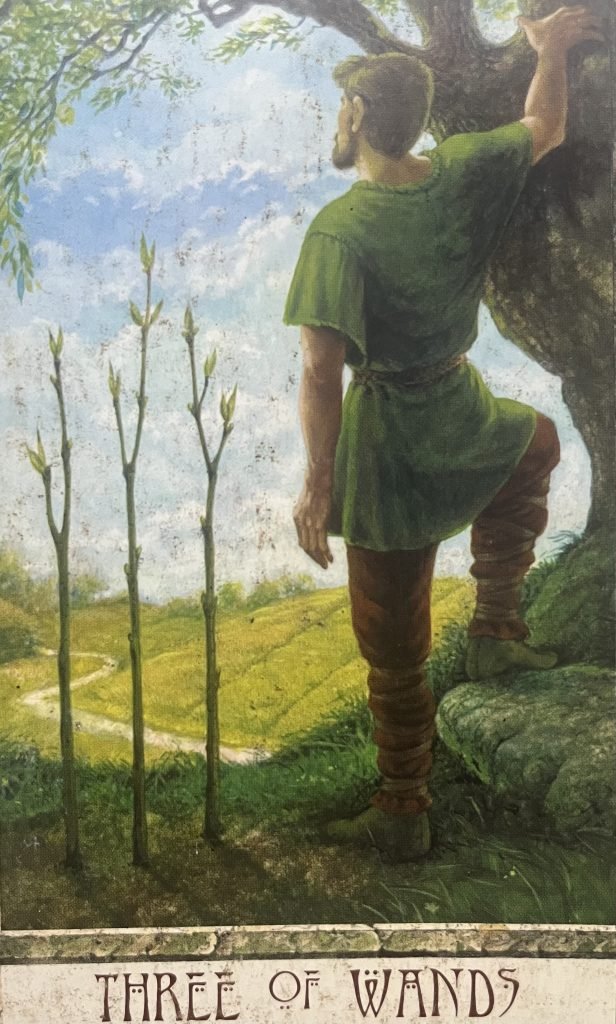 Three of Wands, Druid Craft Tarot