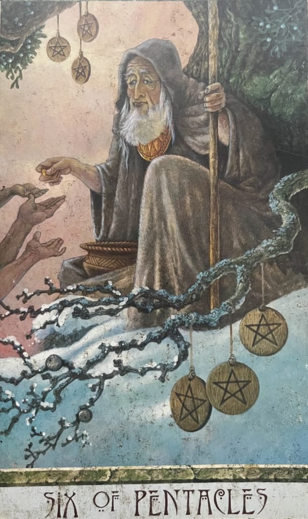 Six of Pentacles, Druid Craft Tarot