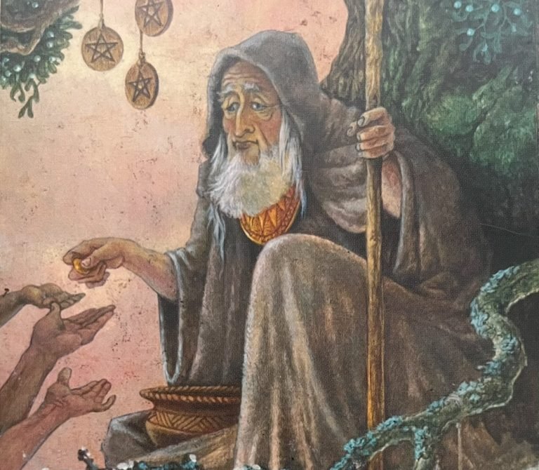 Six of Pentacles, Druid Craft Tarot