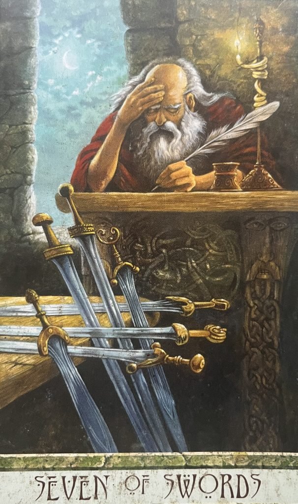 Seven of Swords, Druid Craft Tarot