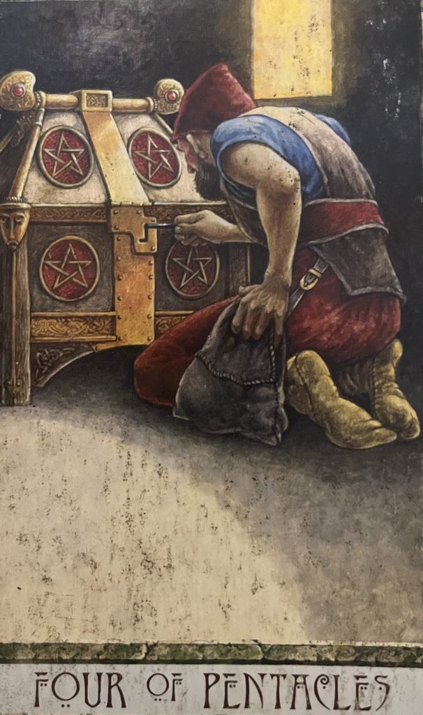 Four of Pentacles, Druid Craft Tarot