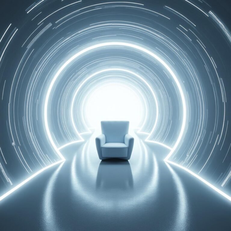 Chair in reflection
