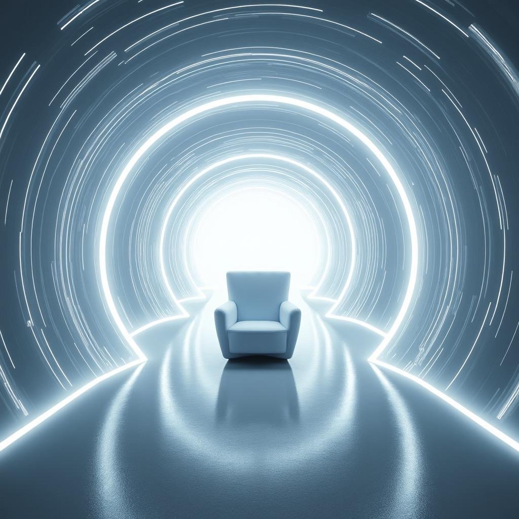 Chair in reflection