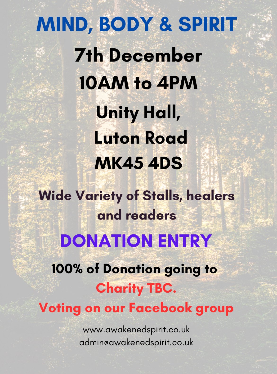Psychic event Unity Hall