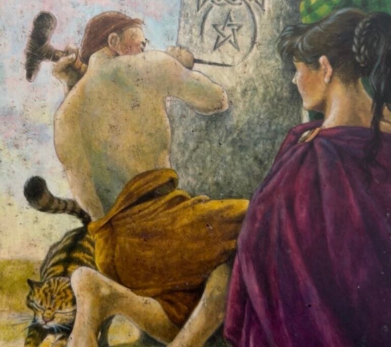 Three of Pentacles, Druid Craft Tarot