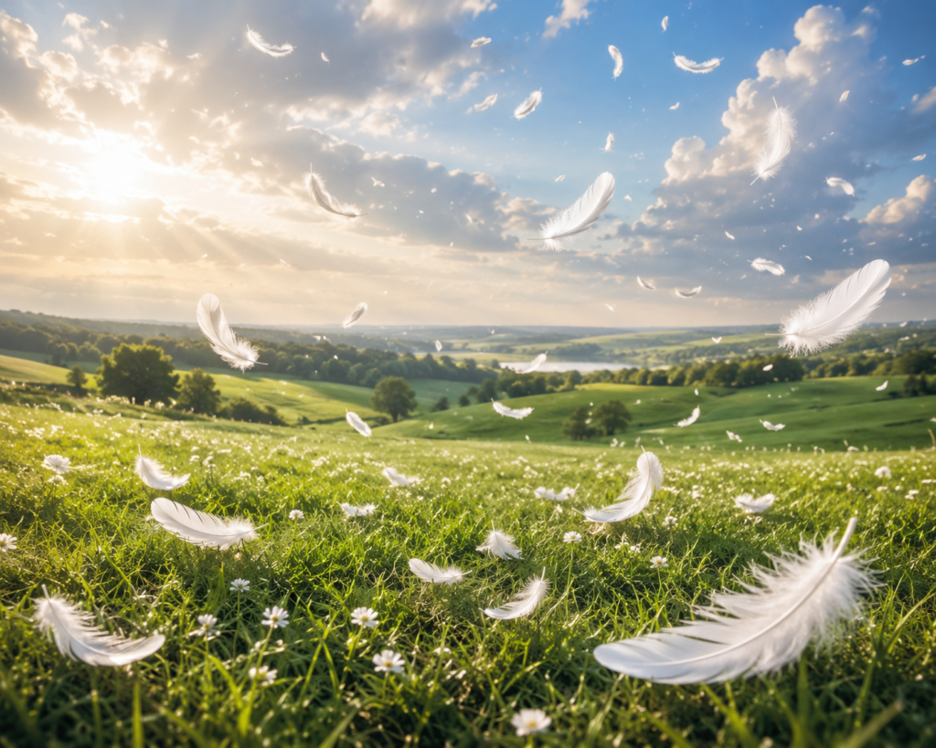 White feathers